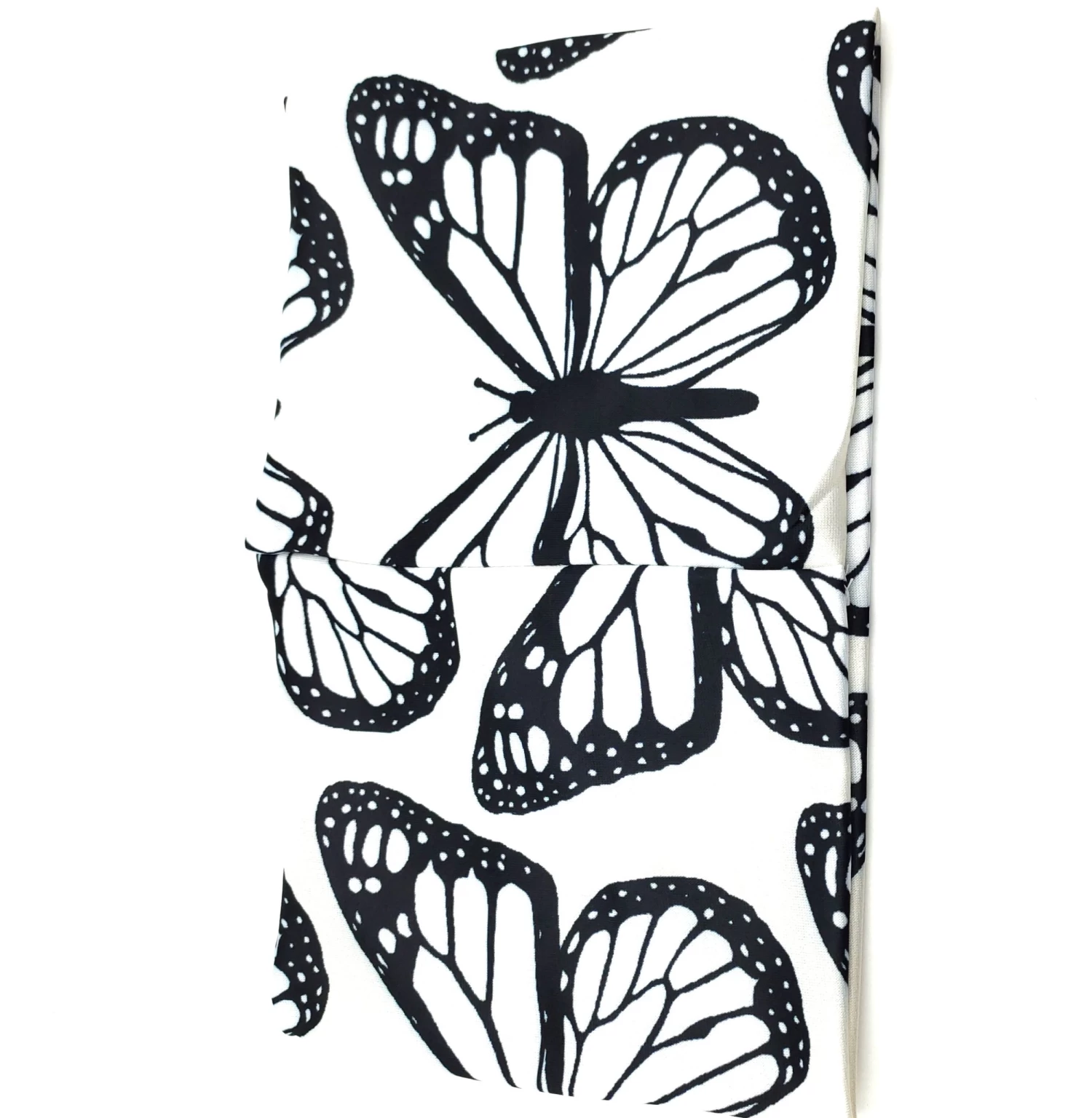 Black White Butterflies Patterned Wide Loop Headband - Image 5