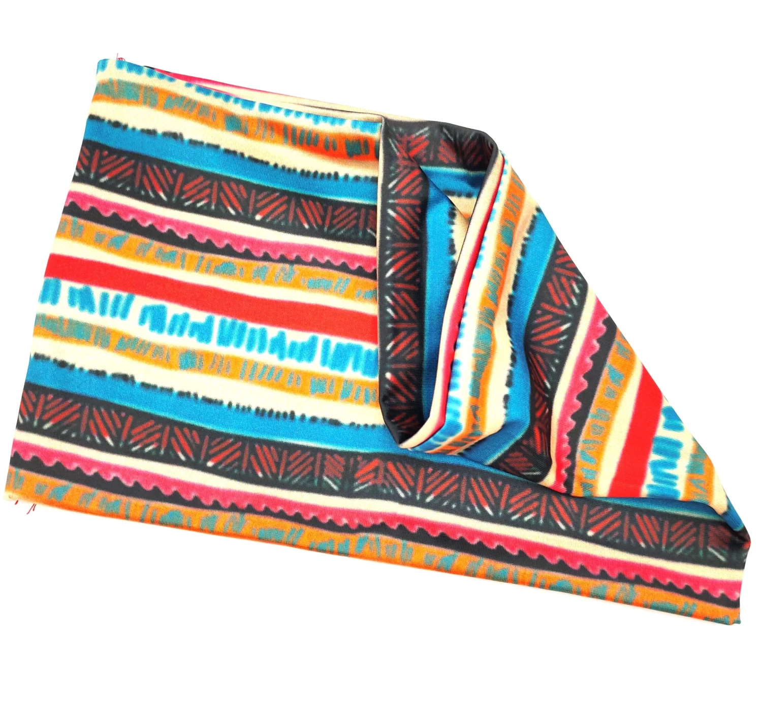 Ethnic Style Multicoloured Trips Wide Loop Headband - Image 4