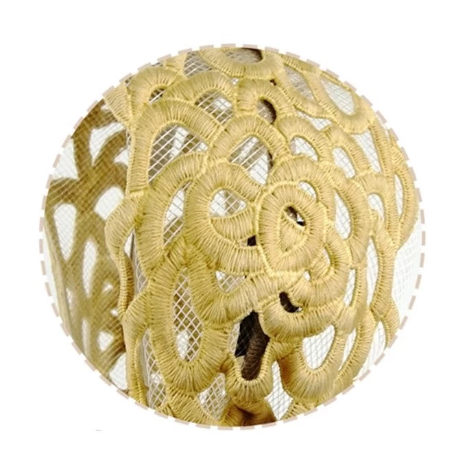 Large Black Floral Lace Headband - Image 7