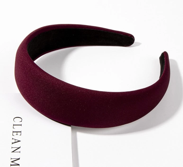 4cm-wide Thinly Padded Plain Colours Headband - Image 13