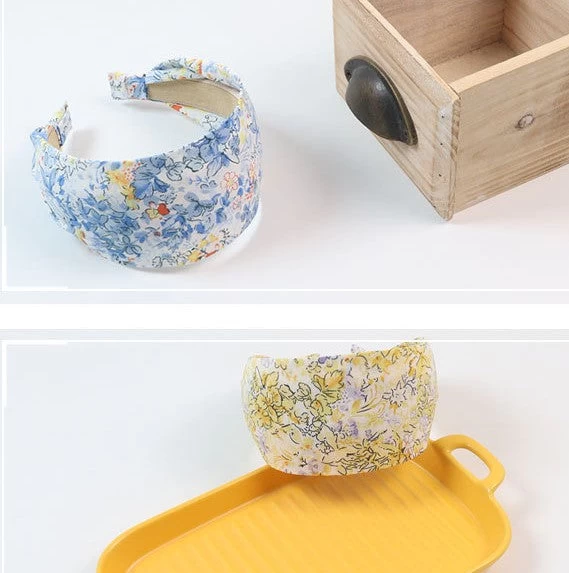 Floral Prints Flat Wide Headband - Image 3