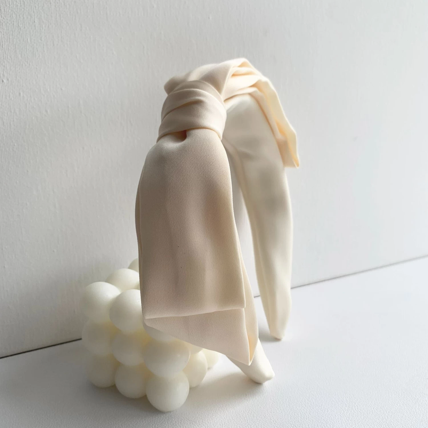 Soft Headband With Large Bow In Plain Colours - Image 7