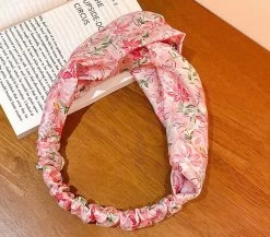 Twist Front Country Flowers Print Elastic Headband